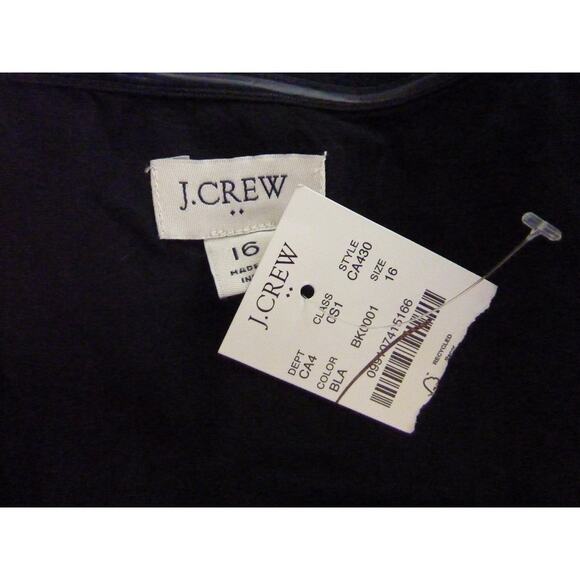 NWT J.Crew Black One Shoulder Ruffle Midi Dress 16 - Picture 6 of 7